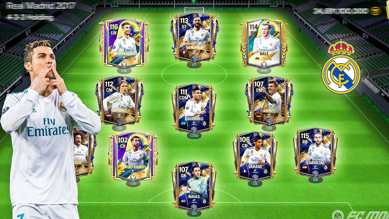 Real Madrid 2017 - Best Special Squad Builder! Ronaldo, Bale, Benzema!! FC Mobile