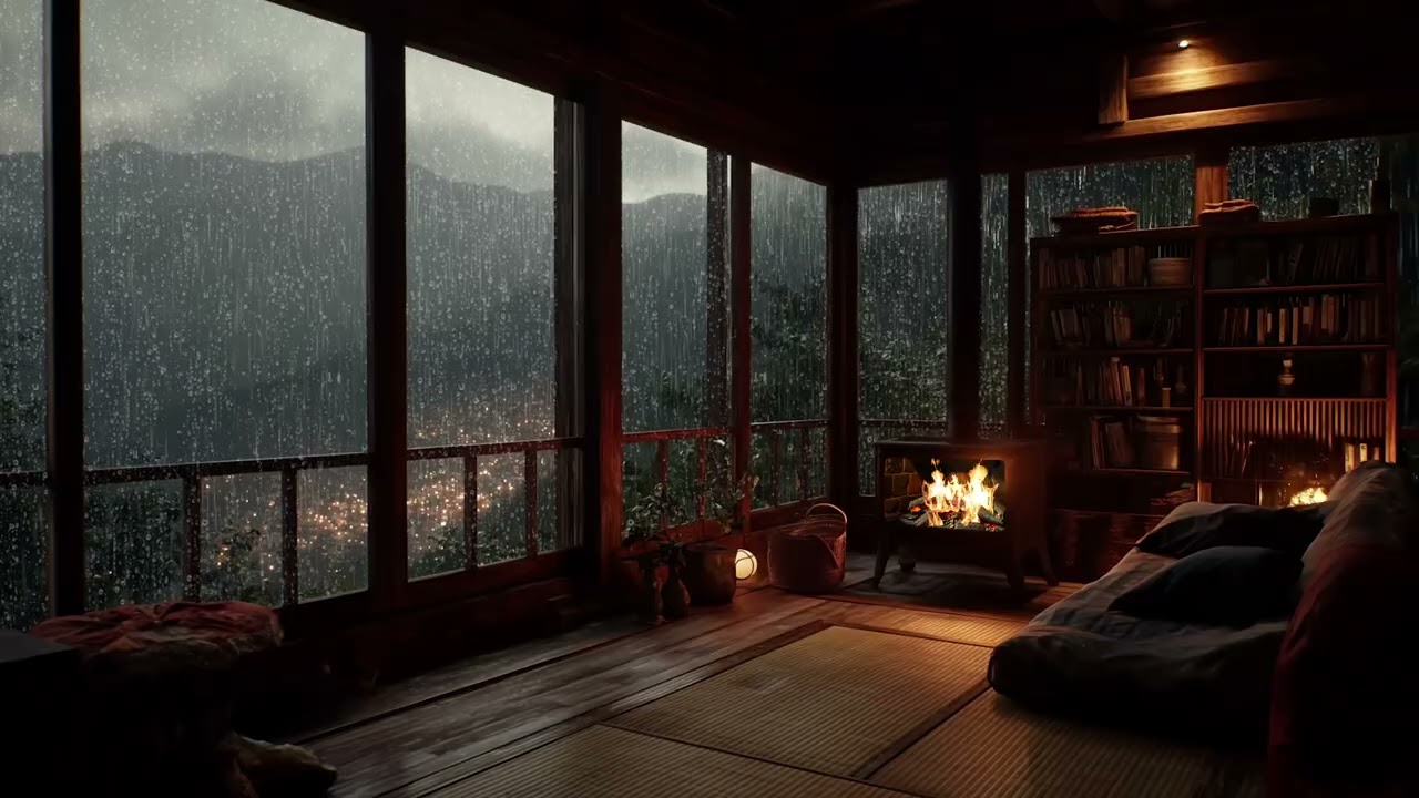 Ultimate Rain & Fire Ambience 🔥 Deep Sleep and Focus Music-Free