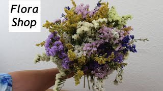 Garten Blumen trocknen, Trockenblumen Strauß aus Gartenblumen, Floristik Anleitung, Flora Shop