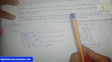 calcular el area de un triangulo en Pseudocodigo
