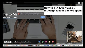 Cannot open InDesign document! The file is damaged and cannot be recovered (Error Code: 5) - a fix
