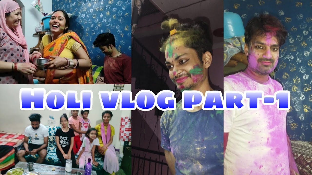 (vlog-30) first holi with bhabhi,, bhabhi ne devar or nandoi ko bnaya ldki,, 2 din tk kheli holi🤪
