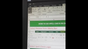 Spell Check in Excel
