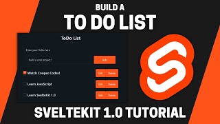 Build a To Do List With SvelteKit 1.0 (Beginner SvelteKit 1.0 Tutorial) screenshot 4