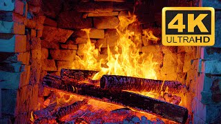 The Best Relaxing Fireplace 4K With Crackling Fire Sounds 3 Hours 🔥Cozy Fireplace Burning 4K For Tv