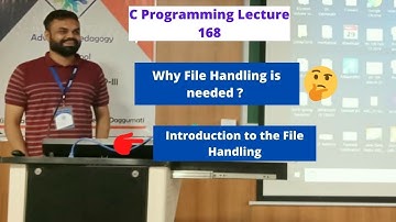 C PROGRAMMING LECTURE 168 FILE HANDLING in C by  Mohit Jain