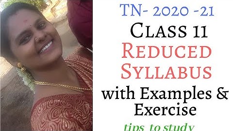 Class 11 TN Reduced Syllabus complete examples & Exercise with free pdf #reducedproblemsforclass_11