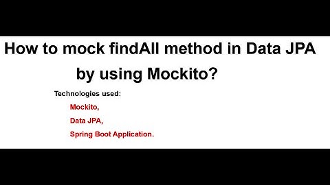 How to mock findAll method in Data JPA by using Mockito #Junit5 #Spring Boot
