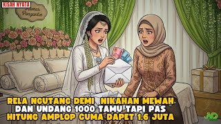 NGUTANG DEMI NIKAHAN MEWAH & UNDANG 1000 TAMU TAPI PAS ITUNG AMPLOP CUMA DAPET 1,6 JUTA|ANIMASI AZAB