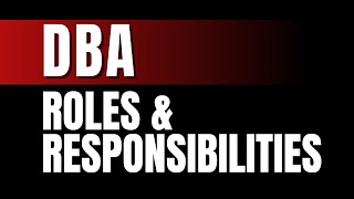 DBA roles and responsibilities screenshot 1