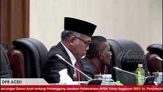 Rapat Paripurna DPR Aceh 2022