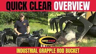 Quick Clear grapple rod bucket for skid steer overview