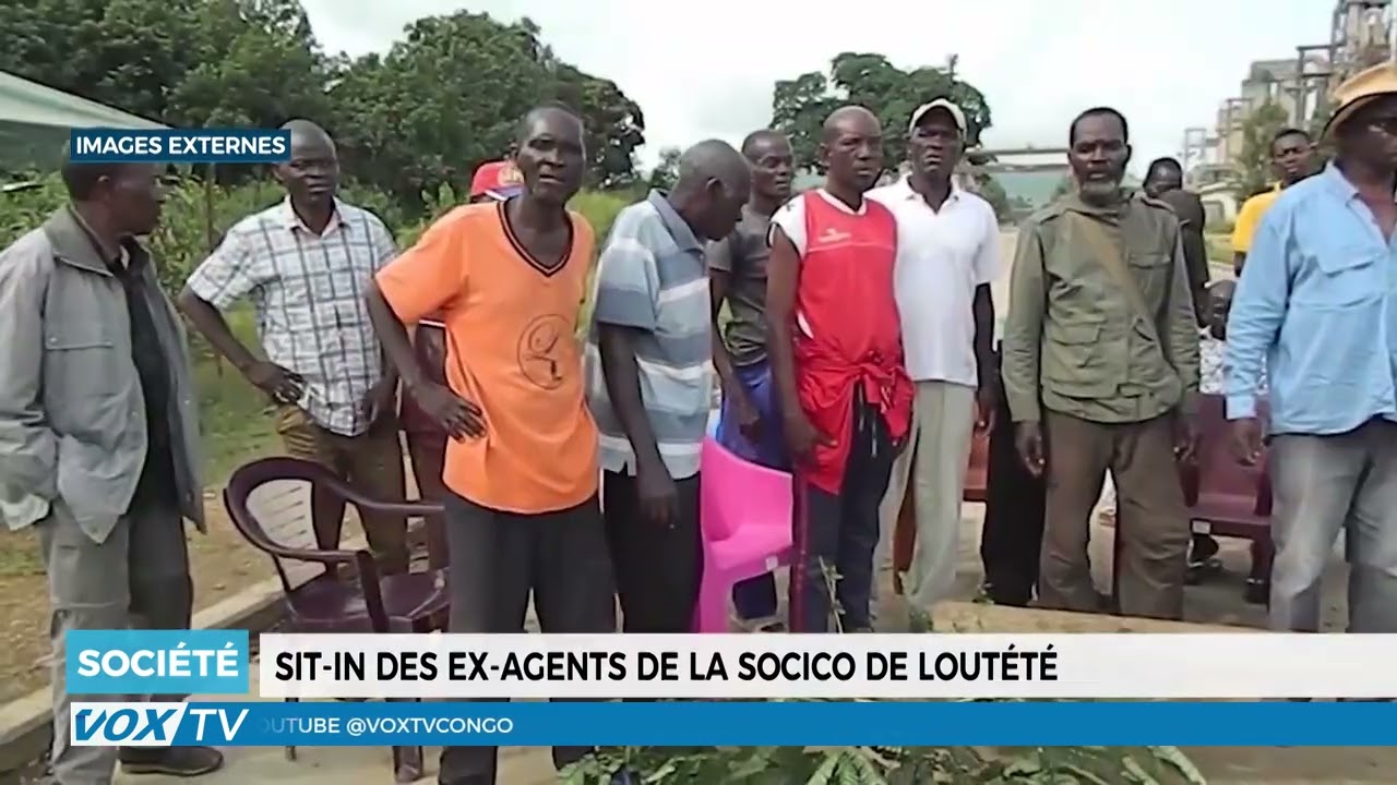 Sit-in des anciens agents de la SOCICO à Loutete.