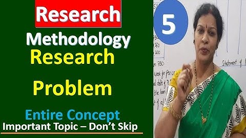 5. "Research Problem - Entire Concept" from Research Methodology Subject