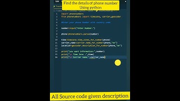 Find out All details of phone number using python programming... #shorts #trickwithrahul