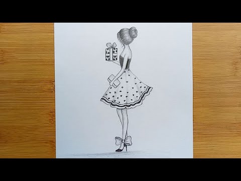 Backside girl easy pencil sketch || Drawing for beginners || Drawing  academy pencil. sketch - YouTube