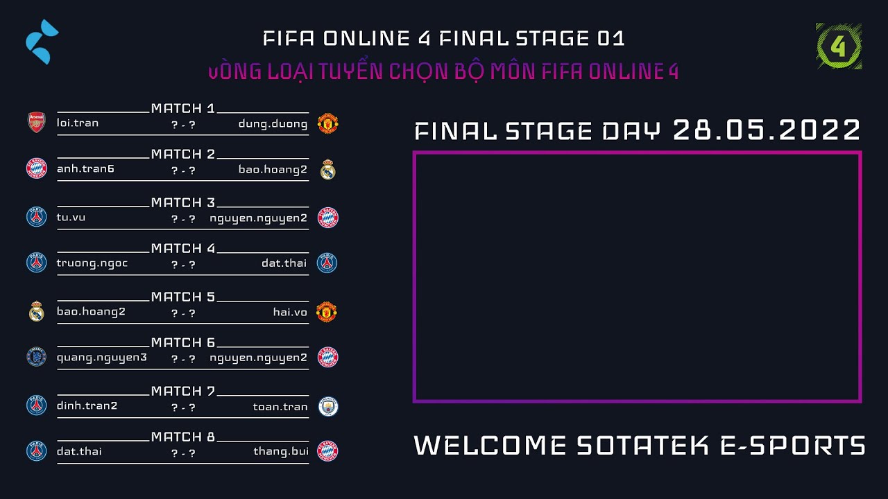 Sotatek E-Sports Day 2 – ROAD TO FO4 Mini Party Stage 1 Final