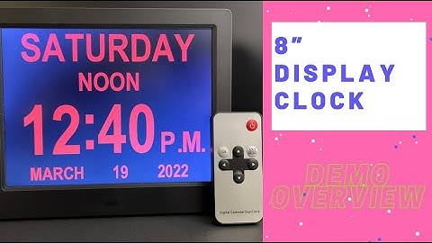 Véfaîî Day Clock - 19 Alarms, Remote Control & Custom Alarms, 8