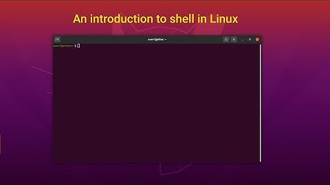 An introduction to shell in Linux