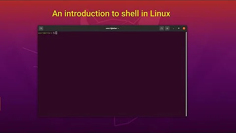 An introduction to shell in Linux.