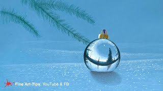 HOW TO DRAW A XMAS SPHERE ON THE SNOW