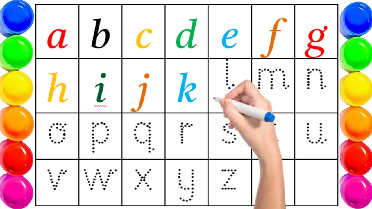 Small letters abcd practice video ! a to z english alphabets ! best ...
