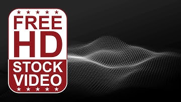 Free Stock Videos – motion graphics dots waves moving randomly on grey black background 3D animation