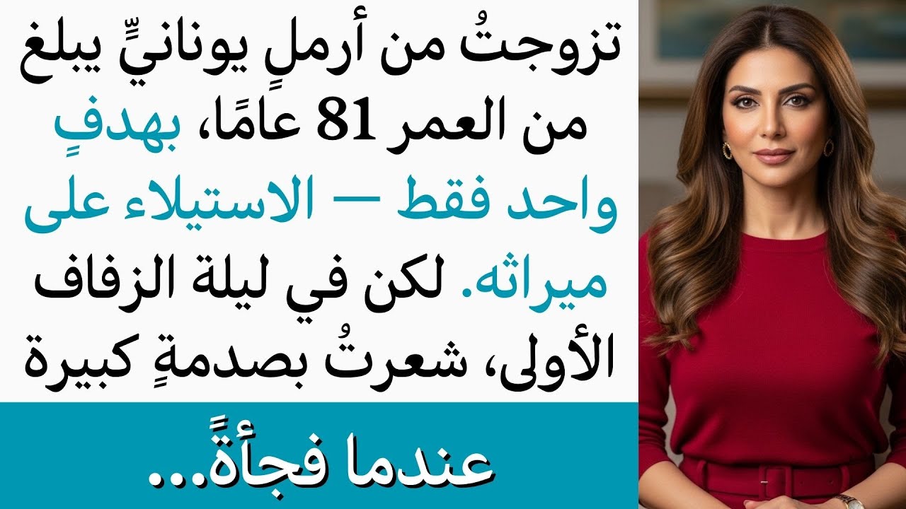 تزوجتُ من أرملٍ يونانيٍّ يبلغ من العمر 81 عامًا. لكن في ليلة الزفاف الأولى، شعرتُ بصدمةٍ...