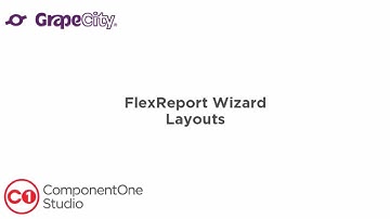 Selecting Report Layouts in FlexReport Wizard