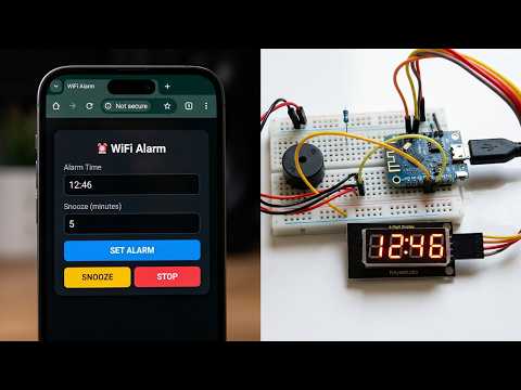 Web Controlled WiFi Alarm Clock with ESP8266 & TM1637