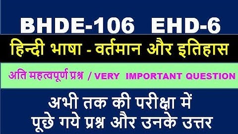हिन्दी भाषा - वर्तमान और इतिहास