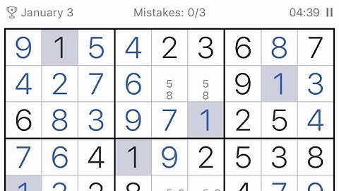 Sudoku.com | Daily Challenge - January 3