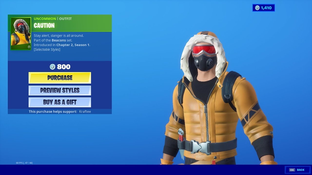 New Caution Skin! (Fortnite Battle Royale) (Item Shop 1/31/20) YouTube