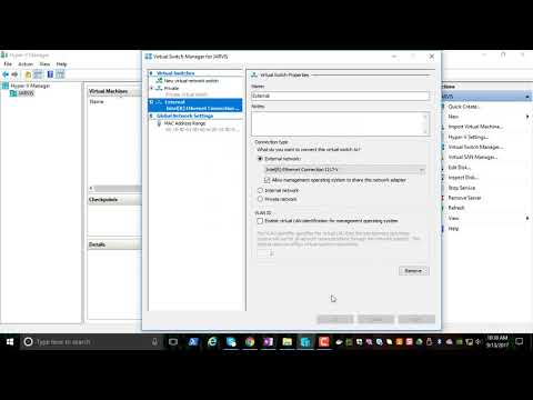 Setting up Virtual Switches in Hyper-V