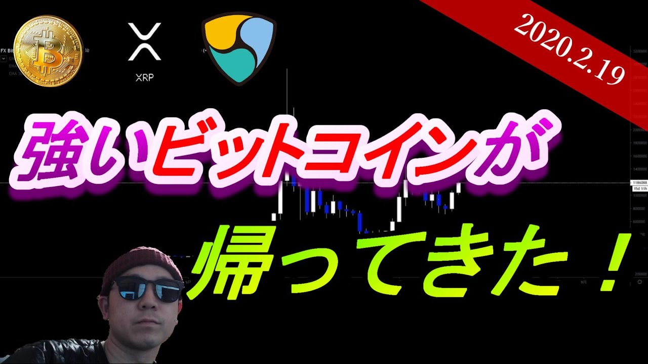 BTC,XEM,XRP】強いビットコインが帰ってきました。下は相当固いですよ。 - YouTube