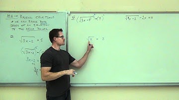 Intermediate Algebra Lecture 10.6 Part 1