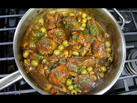 Tasty Mushroom Olive Stewed Chicken | CaribbeanPot.com