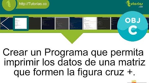 POO + arrays + Objective C (imprimir fila y columna medias figura Cruz)