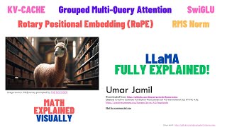 LLaMA explained: KV-Cache, Rotary Positional Embedding, RMS Norm, Grouped Query Attention, SwiGLU