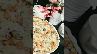 No knead dough and no oven pizza food channel homemade youtubeshorts