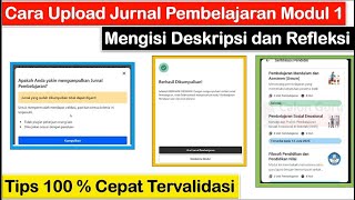 Cara Upload Jurnal Pembelajaran Modul 1, Mengisi Deskripsi dan Refleksi di Ruang GTK PPG 2025