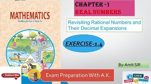 CLASS 10 Maths Ex.1.4 Terminating and Non terminating Decimal Expansion #KVS #CBSE maths class