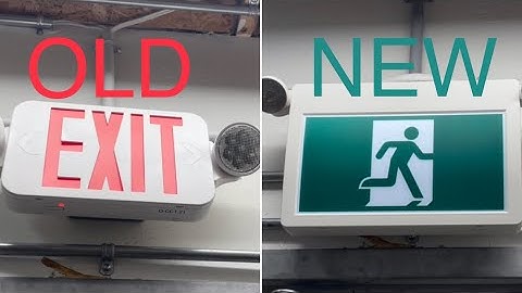 Replacing Exit sign with running man/ISO Exit sign