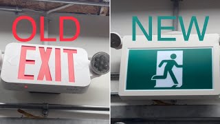 Replacing Exit sign with running man/ISO Exit sign