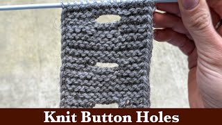 Knit Horizontal Buttonholes for Sweaters Profile