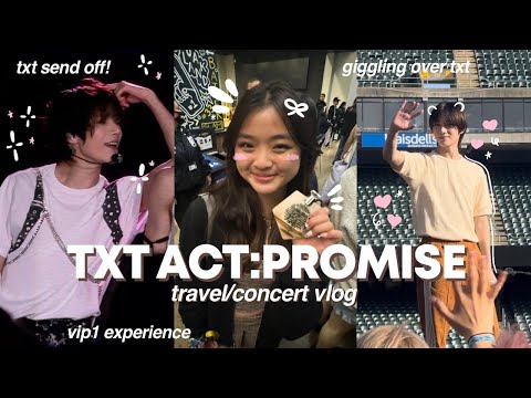 TXT TOUR VLOG🍙: seeing txt in oakland, send-off, travel w me, tour merch, giggling over txt ʚɞ ⁺˖