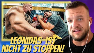 Leonidas zerstört Profi Arm Wrestler als wäre es nichts! William Niewiara Classic Live Reaktion