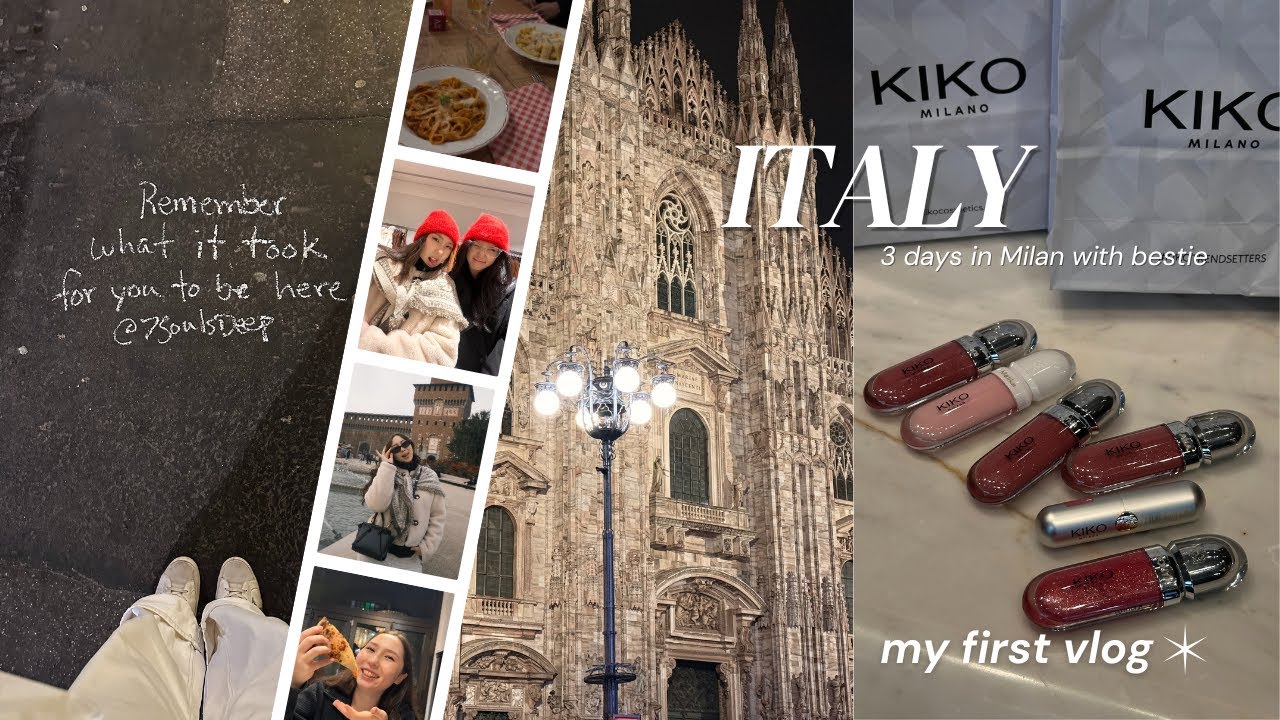 Vlog #1 | Моё первое видео на YouTube: улетели с подругой в Италию 🇮🇹 | Милан & Комо
