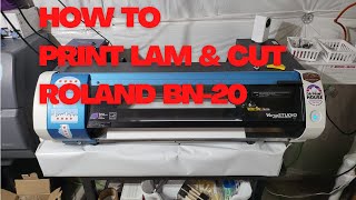 Roland BN-20 💯💥 Super simple how to print lam and cut with versaworks 💥💯