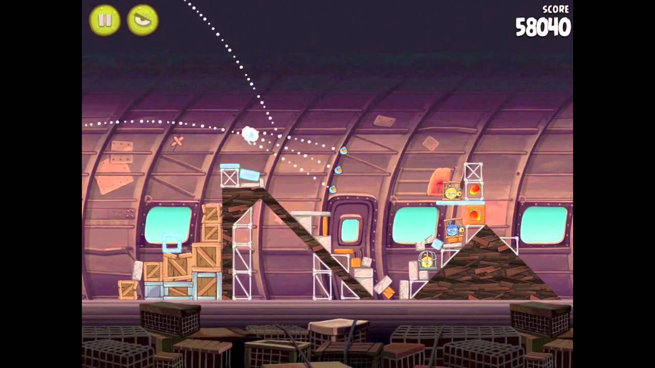 Angry Birds Rio Level 29 12 14 Smugglers Plane Walkthrough 3 Star Youtube